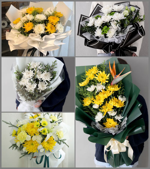 贵州六盘水盘县竹海镇赤黑村白事花束代送